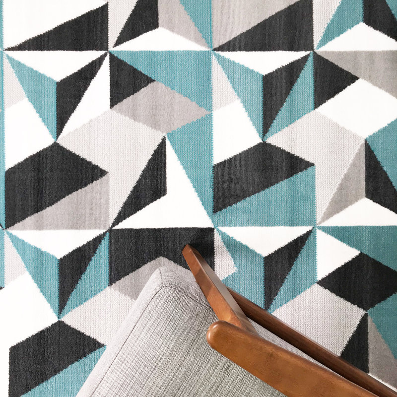 Arlo Geometric Area Rug, Rectangle 190 x 180cm