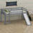 Fun Loft Bed with Slide, Ladder, and Full Safety Guardrails-129109658