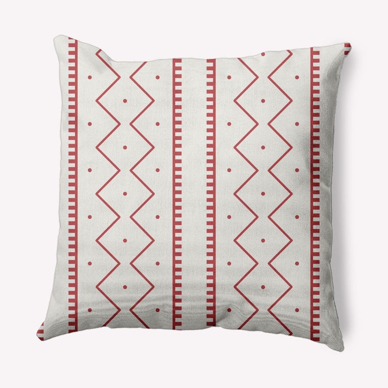 Coussin décoratif d'intérieur/d'extérieur, 18 po x 18 po, Rouge