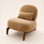 Fauteuil d'appoint sans accoudoirs Ellvorn, fauteuil de lecture moderne et rembourré avec coussin en tissu doux, pieds en bois massif et design bas et confortable pour chambre, salon et appartement-1752784354