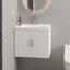 Meuble-lavabo simple mural 23,62 po avec lavabo blanc