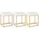 White Faux Leather/ Gold Frame