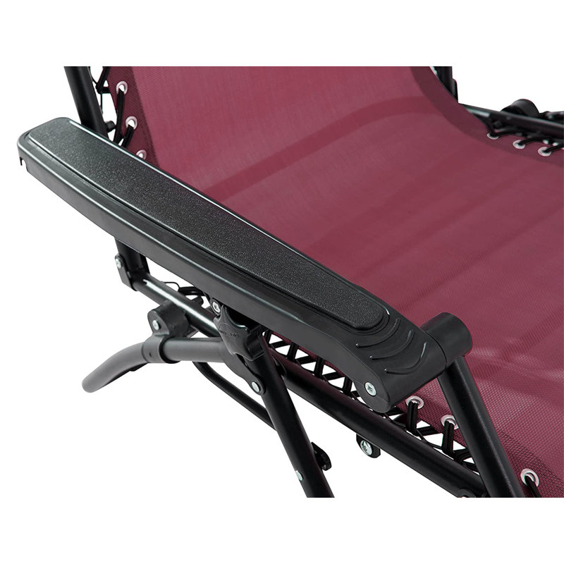 Chaise inclinable zéro gravité avec coussin, Bourgogne