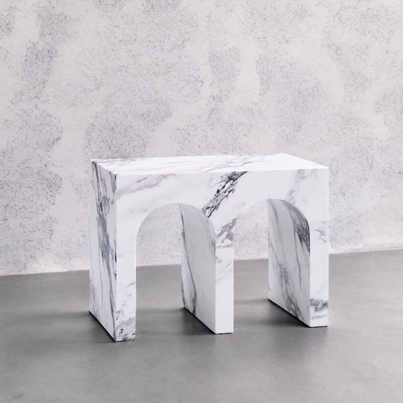 End Table, Engineered Stone Finish