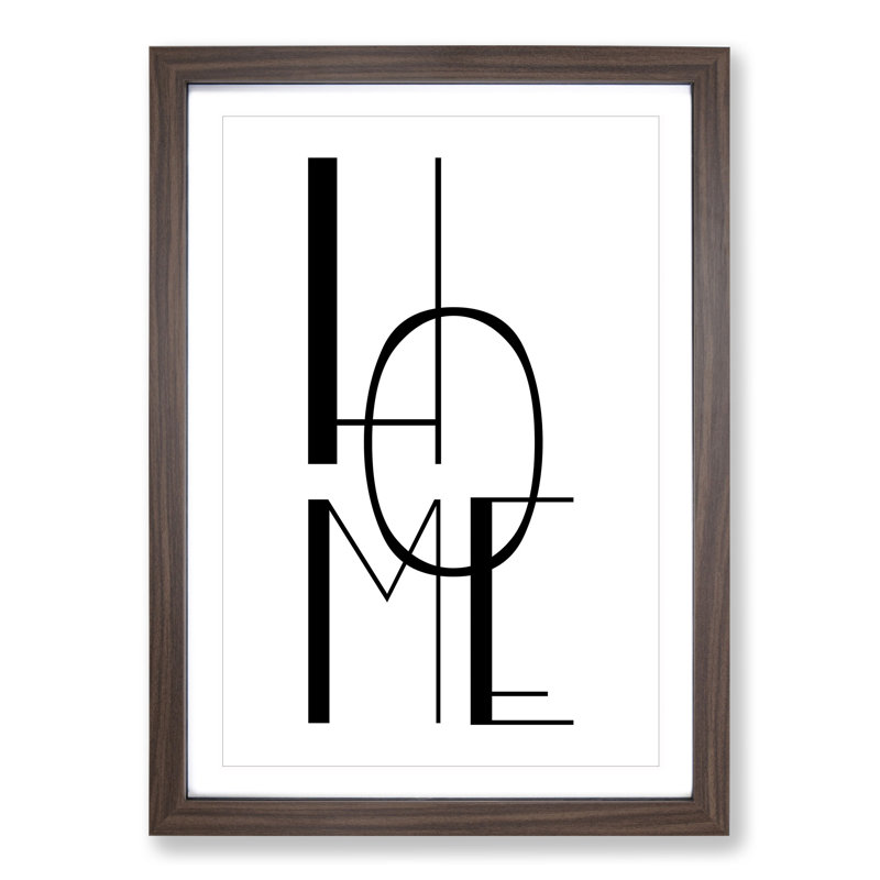 Home - Framed Print, 36cm H x 27cm W x 2cm D, Walnut Framed