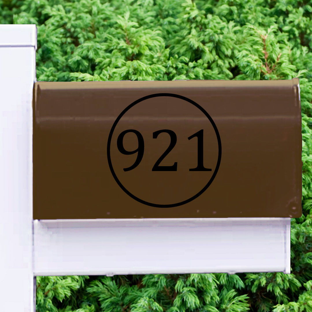 Circle House Number Wall Decal Winston Porter