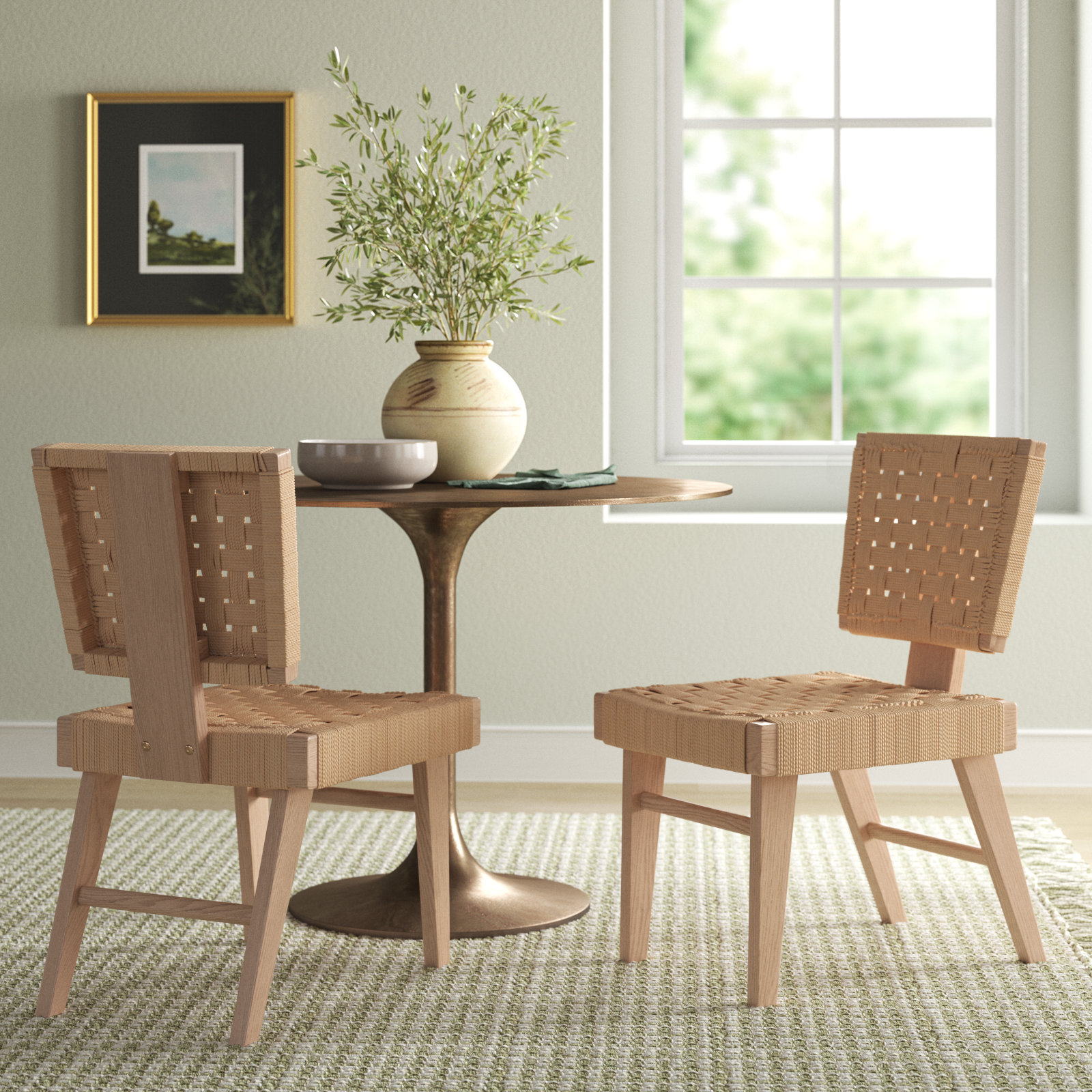 Alfie Woven Dining Chair, Natural