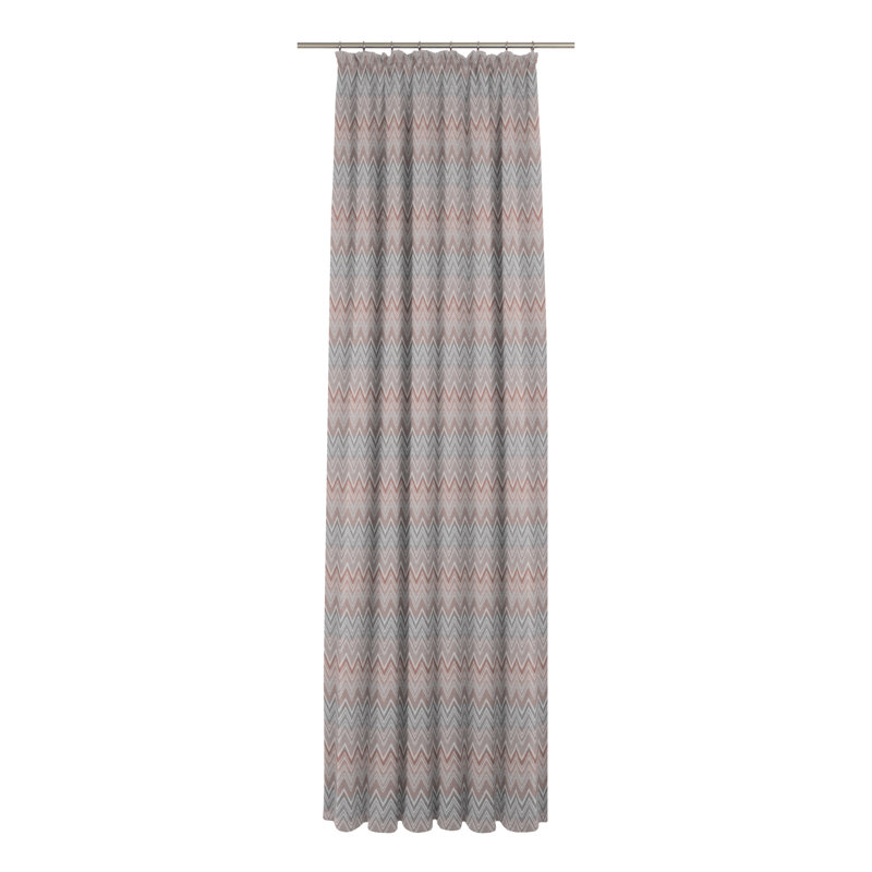 Kurtus Room Darkening Curtain Single Panel, 132 W x 225 D cm, Apricot