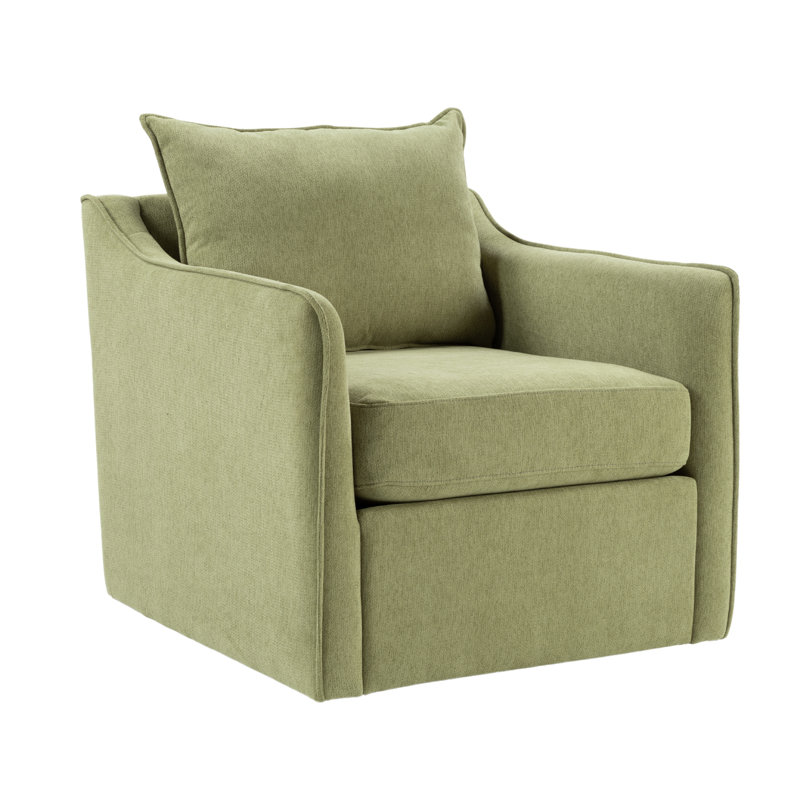Wide Upholstered Swivel Accent Armchair, Full Back Chenille Lounge Chair, 360° Rotation, Modern Living Room Accent Chair, No Assembly Needed