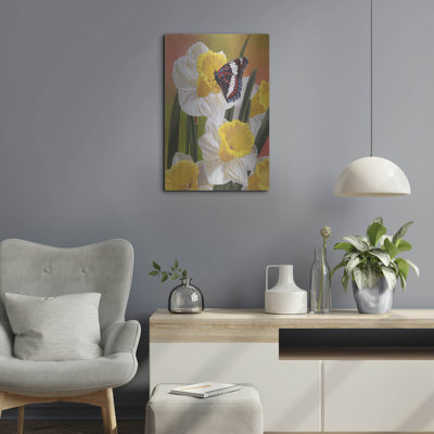 " Daffodils & Butterfly " by William Vanderdasson