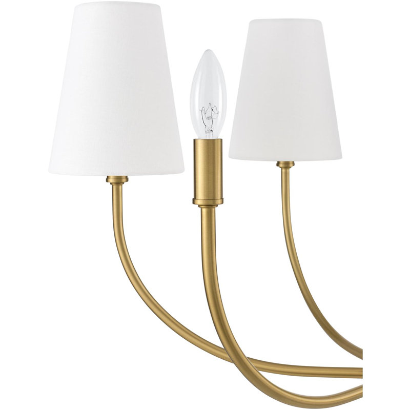 Lustre Zandy, Laiton, 6, H 16 po x l 29 po x P 29 po