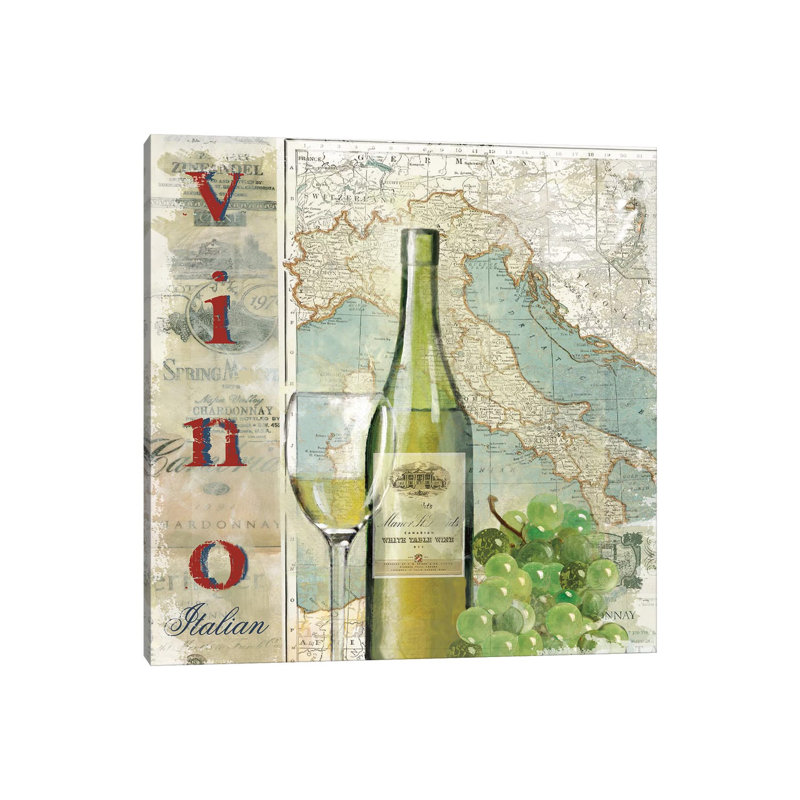 Vino by Carol Robinson - Print on Canvas, Wrapped Canvas, 30.48 cm H x 30.48 cm W