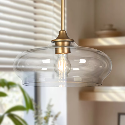 Luminaire suspendu simple or 1 lumière Ulah