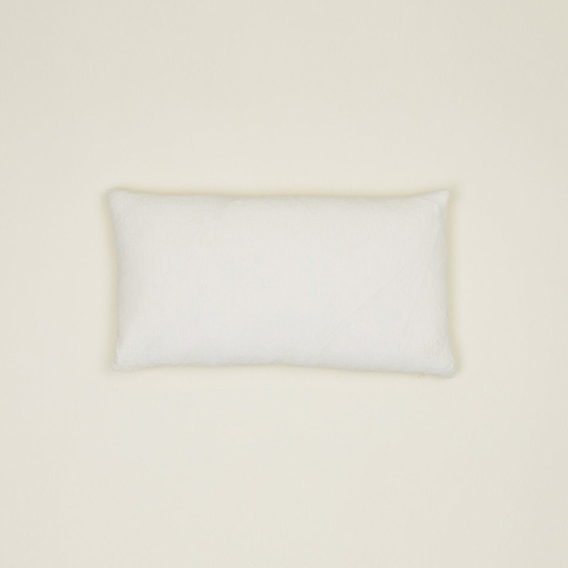 Simple Linen Pillow Cover & Insert, Ivory, Rectangle 12" H x 22" W