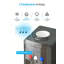 Distributeur d'eau autoportant moderne avec machine à glaçons intégrée