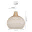 Luminaire suspendu en rotin Boho pour îlot de cuisine naturel et blanc tissé à la main Boho-360767679