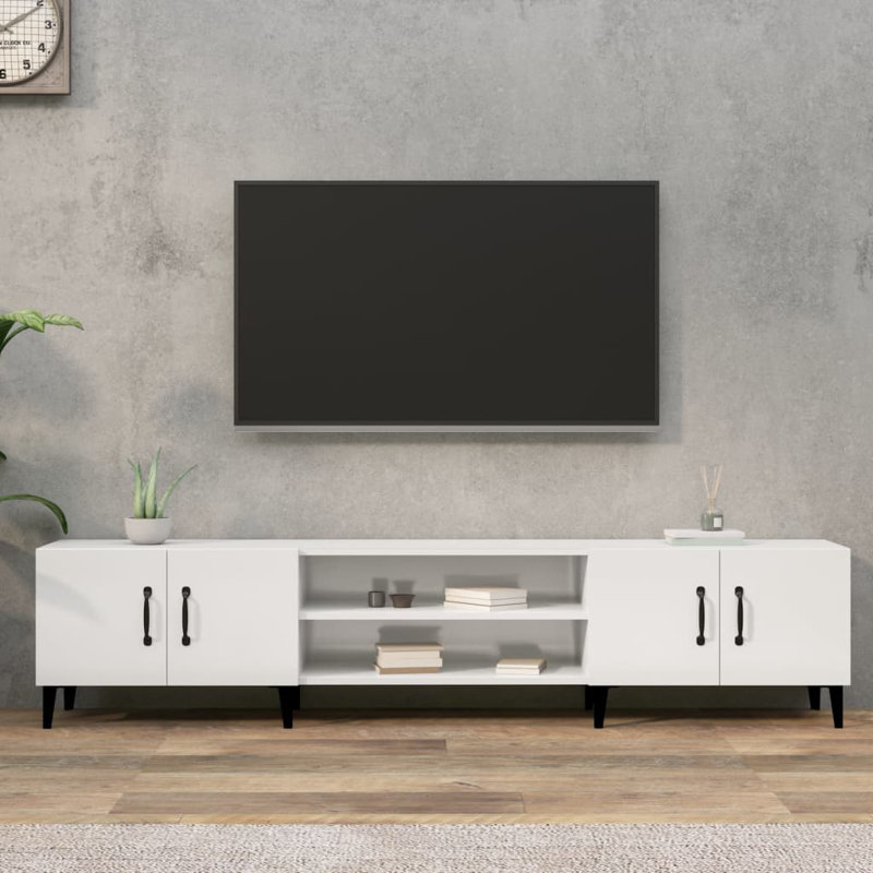 Lenapah Unfinished TV Stand for TVs up to 78", High Gloss White
