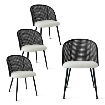 Atwater Upholstered Rattan Side Chair