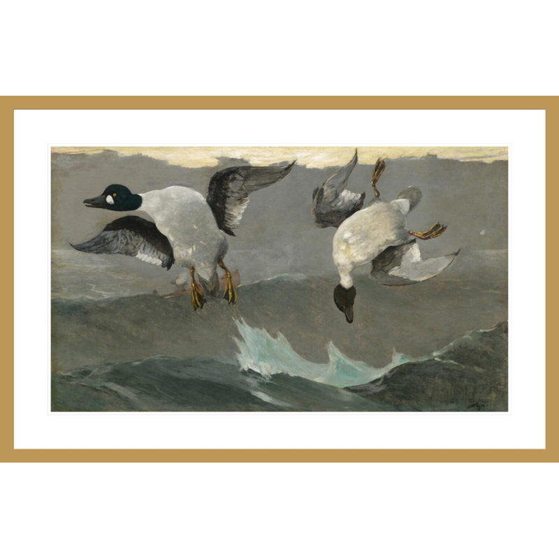 Droite et gauche par Winslow Homer - Impression sur toile encadrée, H 27,22 po x l 41,5 po