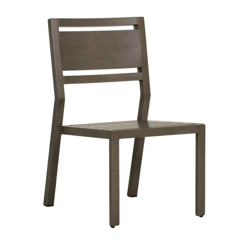 Chaise d'appoint en aluminium Avondale - Gris ardoise, Gris ardoise, Lin Dove Sunbrella®, Pas de soudure