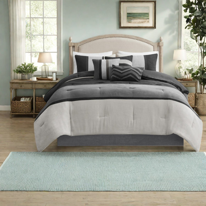 Premium Bedding Sets Faux Suede Cal King, Modern Rustic Home Style
