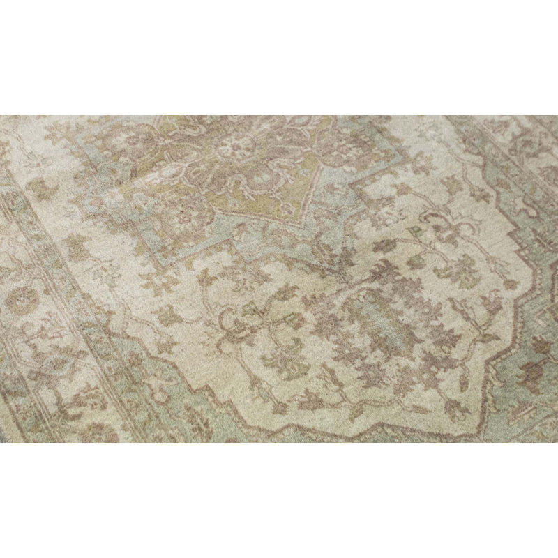 Tapis crème de haute qualité noué à la main