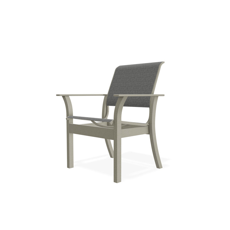 Chaise de café empilable en polymère de qualité marine Leeward Sling, Tempête, Port