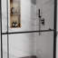 60 po X P 72 po Porte de douche coulissante simple H H au fini noir mat