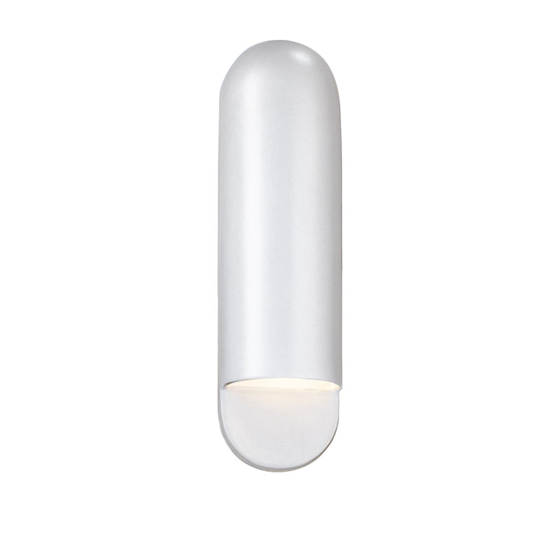 Bharath Hardwired Outdoor Flush Mount, Gloss White, 20" H x 5" W x 4" D