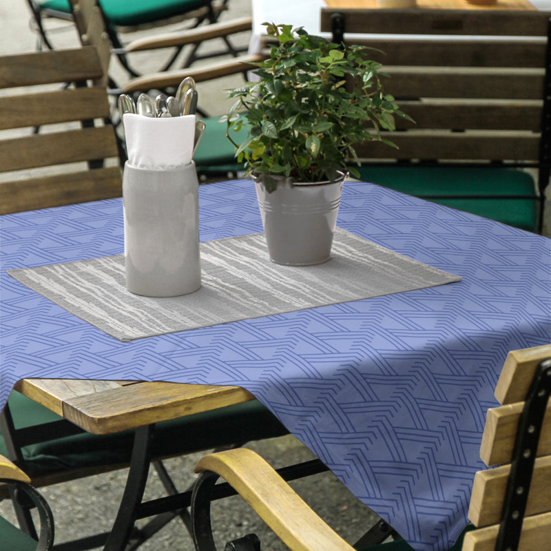 Classic Zig Zag Tablecloth, Blue