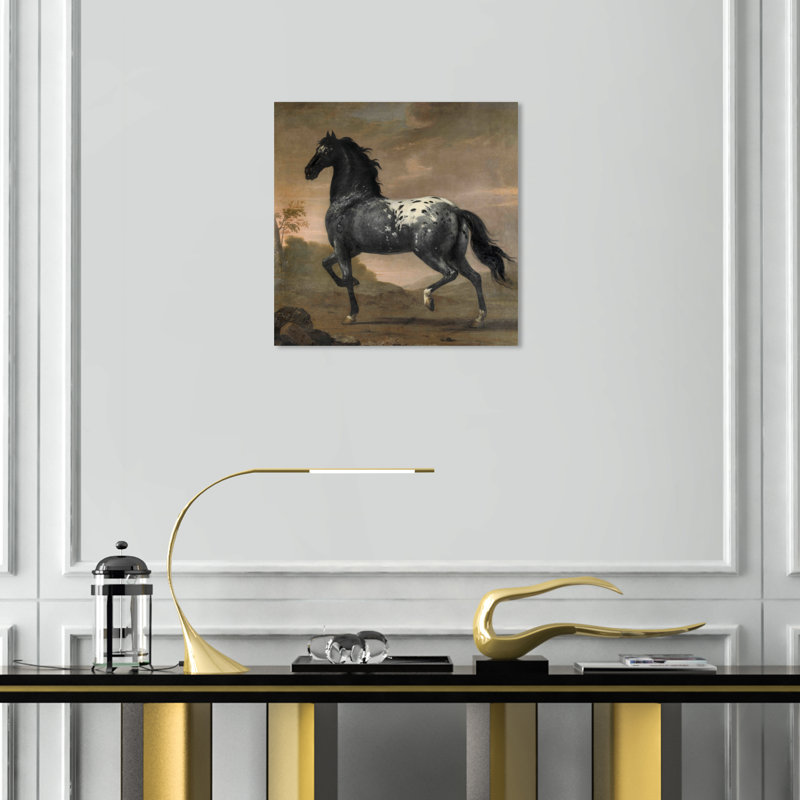 Cheval polonais par David Klöcker Ehrenstrahl - peinture sur toile, H 16 po x l 16 po, Toile tendue