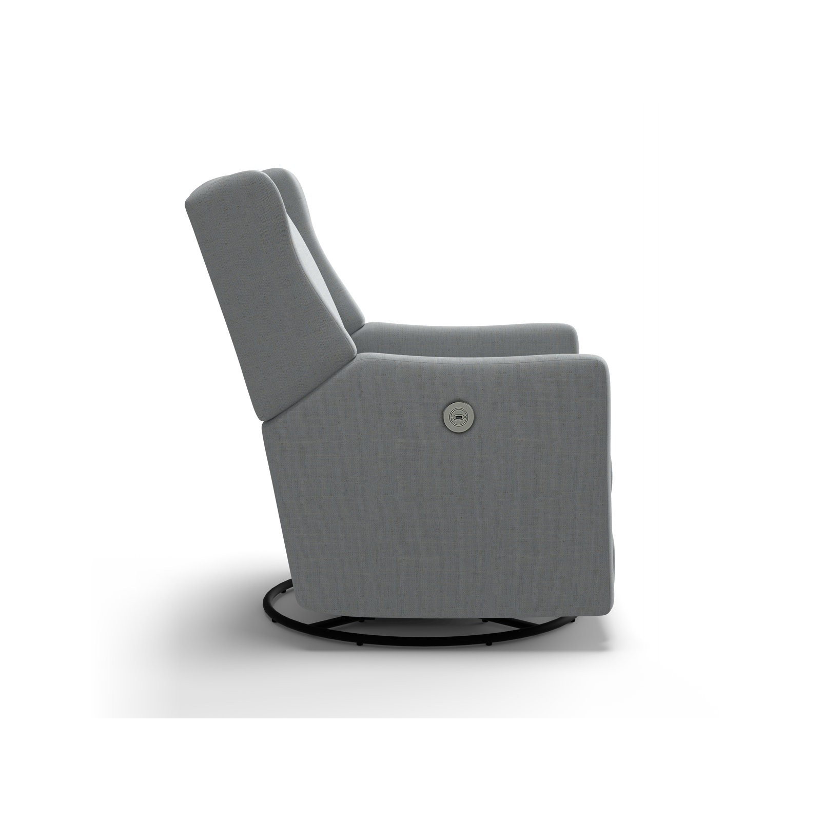Andrina Upholstered Swivel Reclining Glider, Nomad Oxford Crypton
