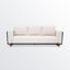Ensemble de conversation pour canapé d'extérieur en aluminium 4 pièces avec coussins de siège de 8,7 po