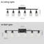 Ensemble d'éclairage sur rail à 6 spots noirs, appliques murales pour salle de bain, plafonniers de cuisine, spots orientables avec abat-jour en verre transparent pour cuisine, magasin ou couloir.-63805903