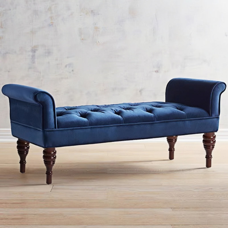 Banc de rangement Laiza, Bleu, H 20,47 po x l 70,86 po x P 19,68 po