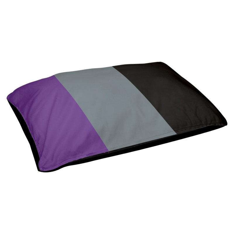 Coussin Designer, Grand (L 40 po x l 50 po), Mauve / gris ardoise / noir