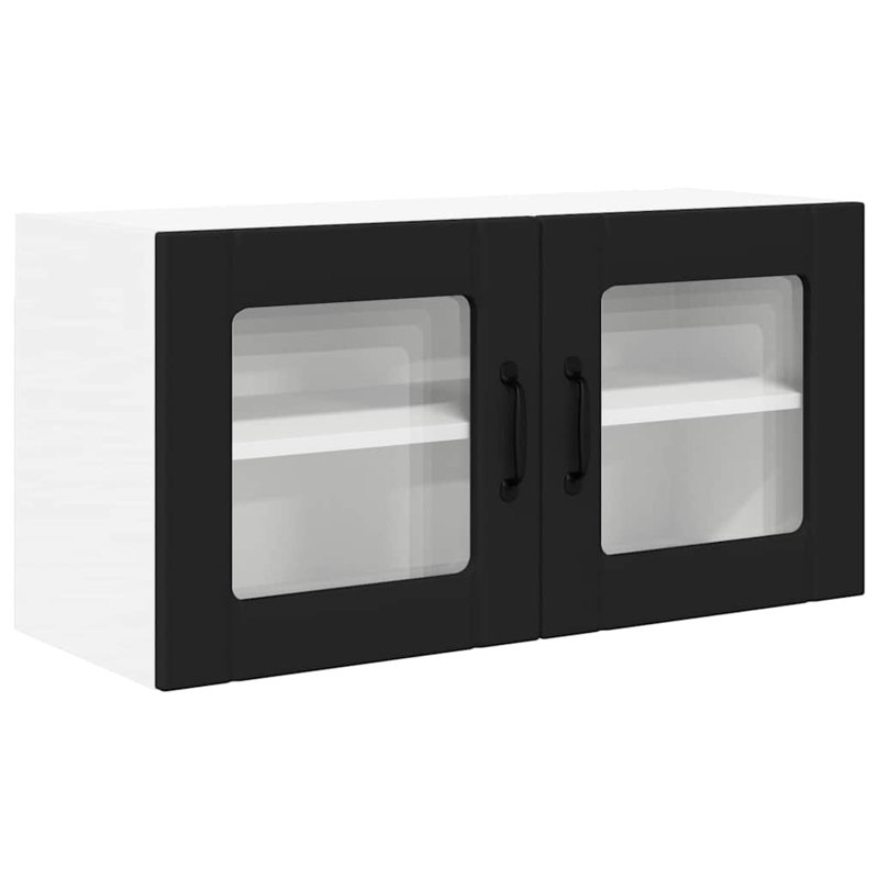 Vidaxl Kitchen Wall Cabinet With Shelf Artisan Oak 80 X 31 X 40 Cm, 40cm H x 80cm W x 31cm D, Black
