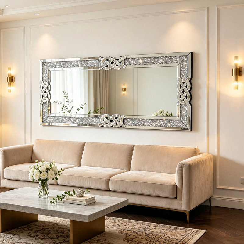 Godofredo Rectangle Wall Mirror, 120cm H x 60cm W