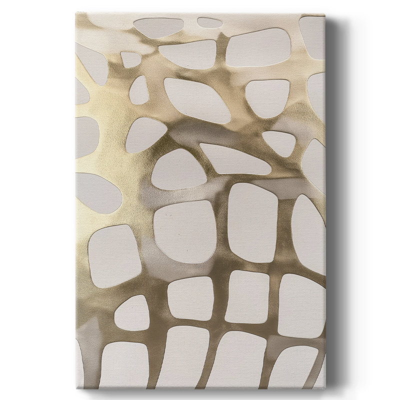 Toile tendue avec châssis abstrait XLVI - prête à être accrochée, H 27 po x l 18 po