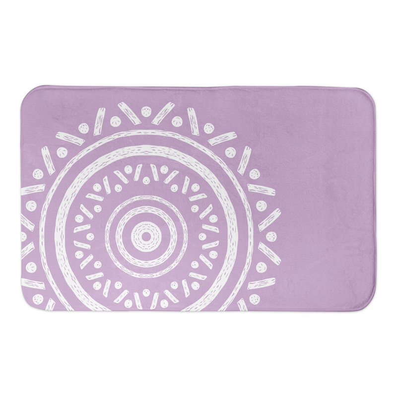  Tapis de bain Simple Boho, Mauve