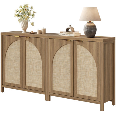 Boho - Rattan Sideboard With Adjustable Shelves