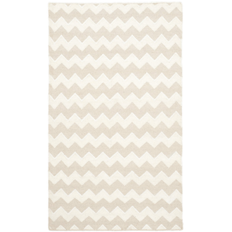 Agawam Chevron Wool Hand Woven Area Rug, Rectangle 91 x 152c m