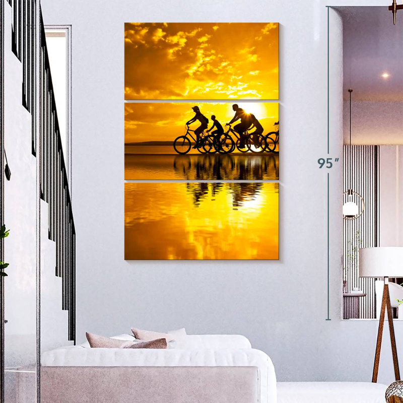 Senne Bicycle Group, 74" H x 48" W