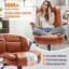 Fauteuil de direction moderne en cuir avec accoudoirs rabattables et support lombaire réglable-1337948182