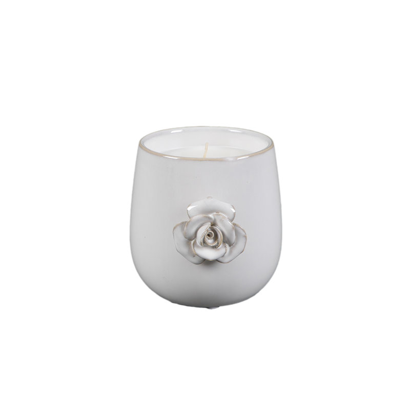 5" Ceramic Flower Candle  (20oz)
