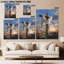  Art mural sur toile de Pâques - Décoration murale de photos de Pâques, peinture d'art printanière pour la maison, cadre en pin, 18 x 24 pouces-1332413313