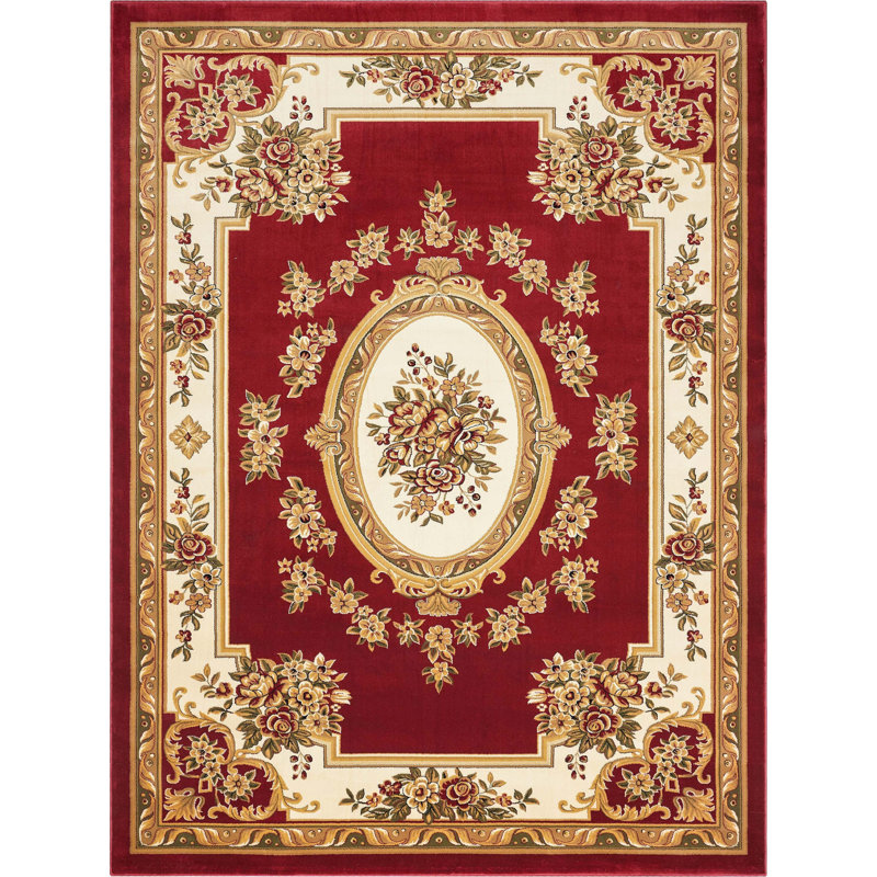 Tapis rouge bourgogne Colindale, Rectangle 5 pi 3 po x 7 pi 3 po