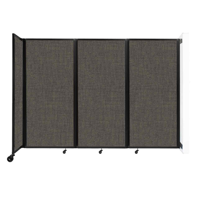 11 - Cloison pliante à panneaux, 3, H 72 po x l 102 po x P 12 po, Moka