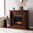 Norcott 45.25'' W Brown Wood Electric Fireplace & Mantel Package with 5100 BTU