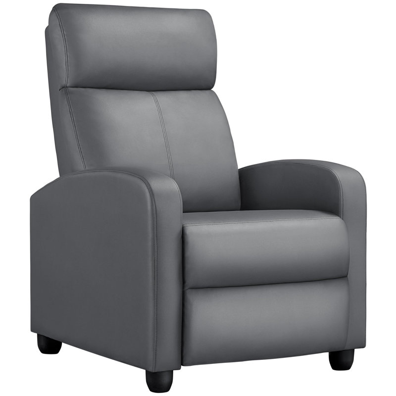 Fauteuil inclinable en cuir PU, Gris